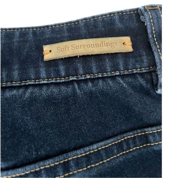 SOFT Surroundings The Ultimate Denim Relaxed Straight Jeans Nightfall Wash 5 - Picture 8 of 9